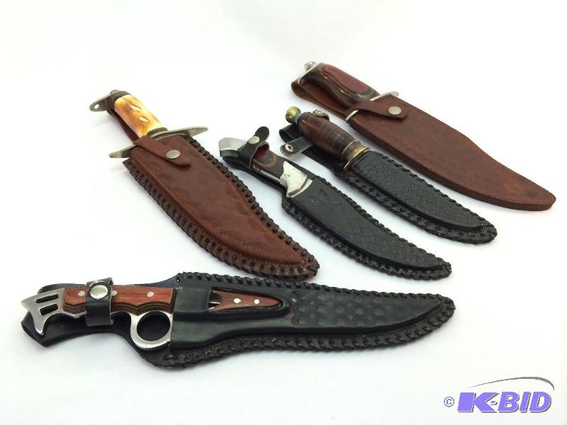 Five Fixed Blades w Sheaths