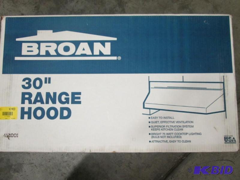 lot 14 image: Broan 30 Range Hood