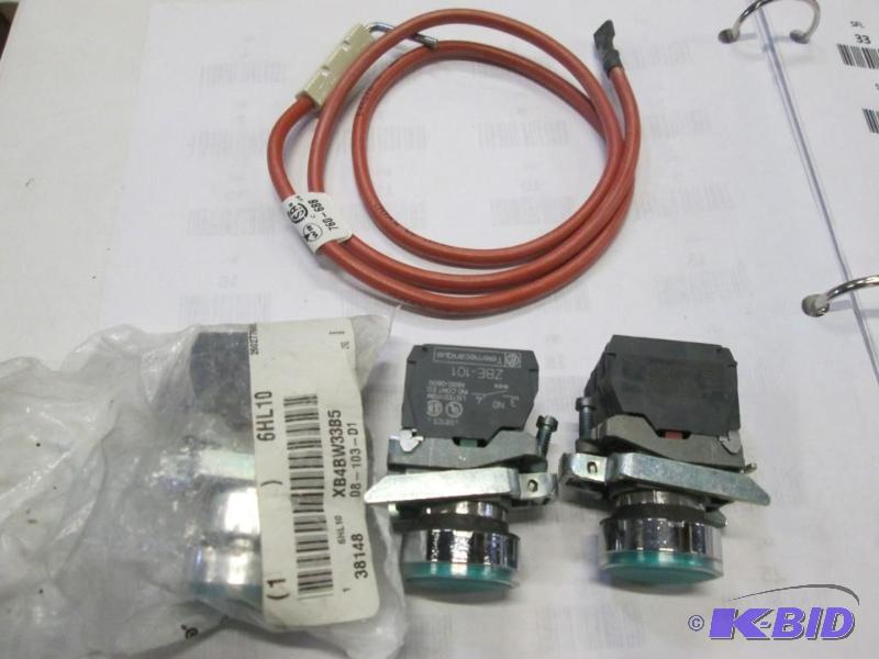 lot 34 image: Electrode and 3 Telemecanique Push Switches