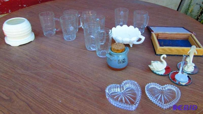 Lot of assorted glasses and decor...