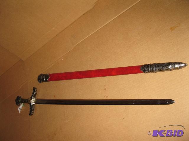 lot 100 image: Egyptian inspired sword, 36 inch, replica wit...