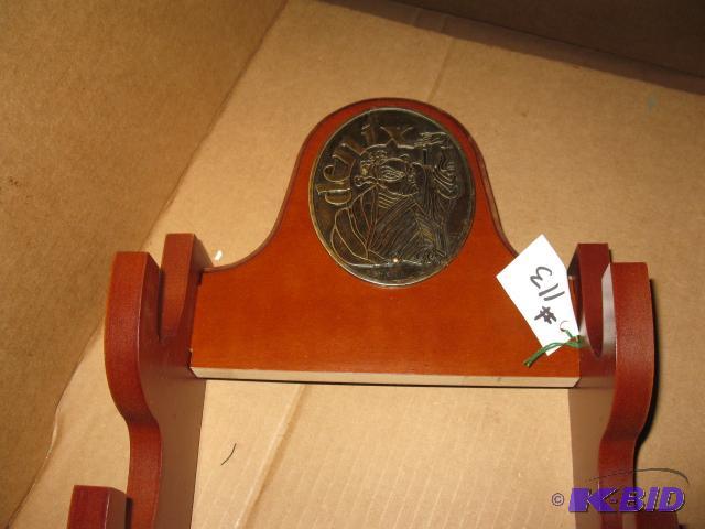 lot 113 image: wood display rack for guns, knives, swords, h...