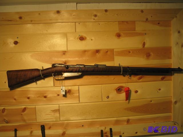 lot 12 image: Loewe Berlin 1891 S 88 bolt action rifle Cali...