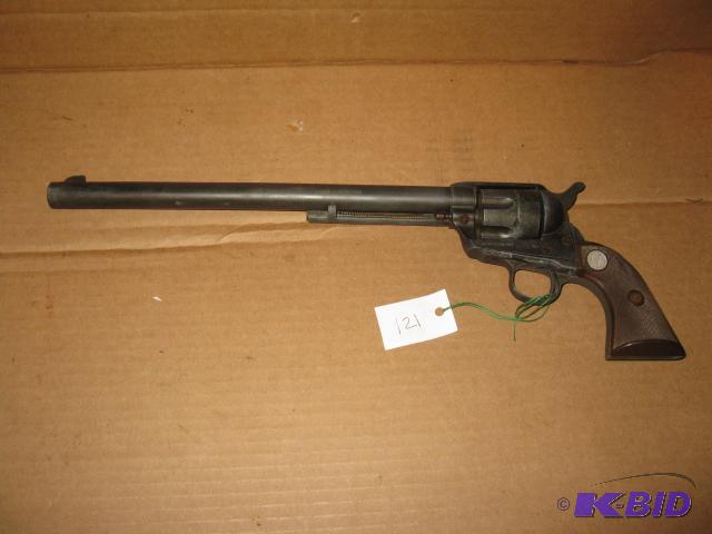 lot 121 image: Long-fighter handgun replica, fires 44-40 lon...