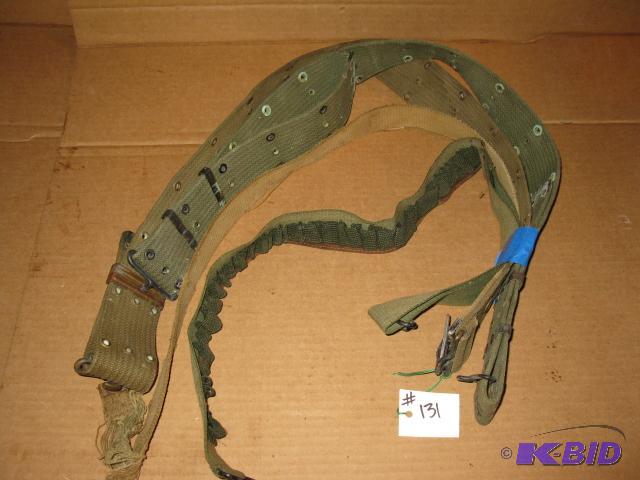 lot 131 image: 4 assorted military belts...