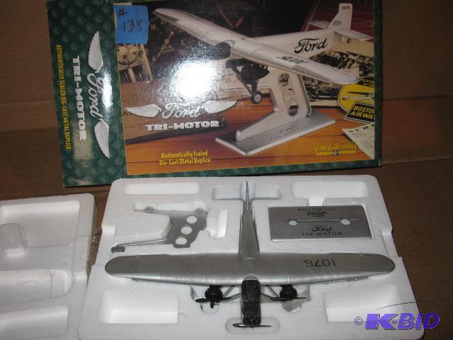 lot 138 image: Ertl Die Cast American Airlines Ford Tri-moto...