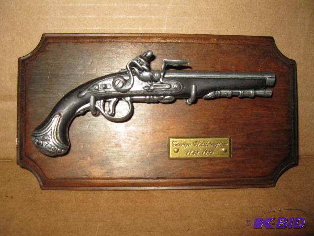 lot 145 image: Small scale George Washington pistol with dis...