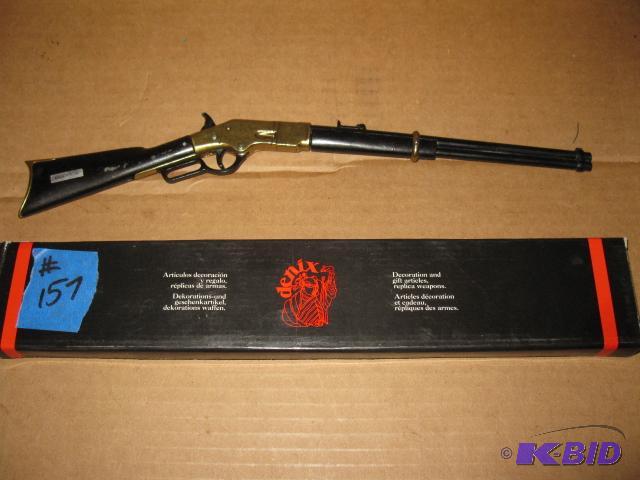 lot 157 image: small 13 inch replica lever action rifle, new...