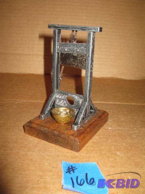 lot 166 image: Replica of guillotine, 5 inch, metal, new in ...