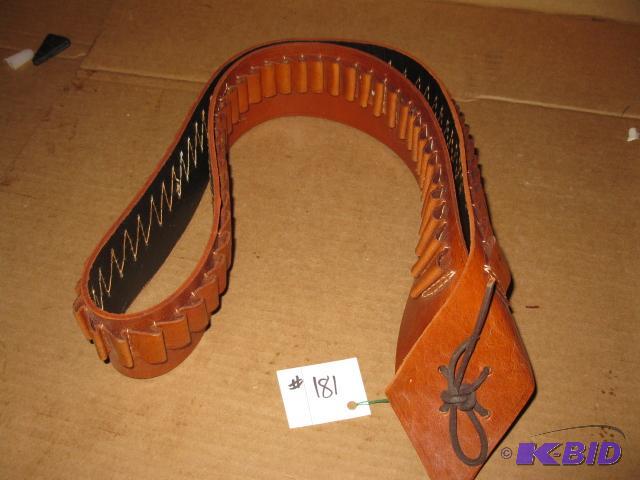 lot 181 image: New leather bullet belt...