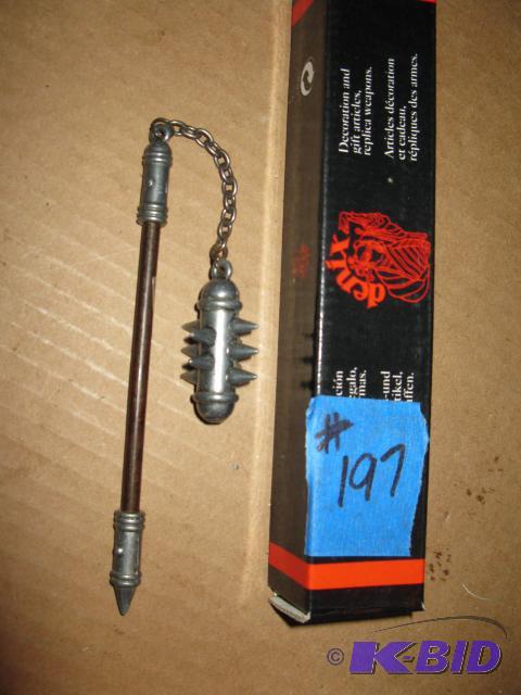 lot 197 image: Mini-battle mace, replica, 10 inches long, ne...