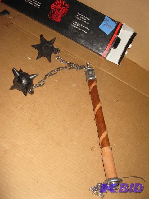 lot 200 image: replica double battle mace, 21 inches, new in...