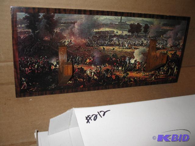 lot 212 image: Wood display plaque, 15 inch, new in box, war...