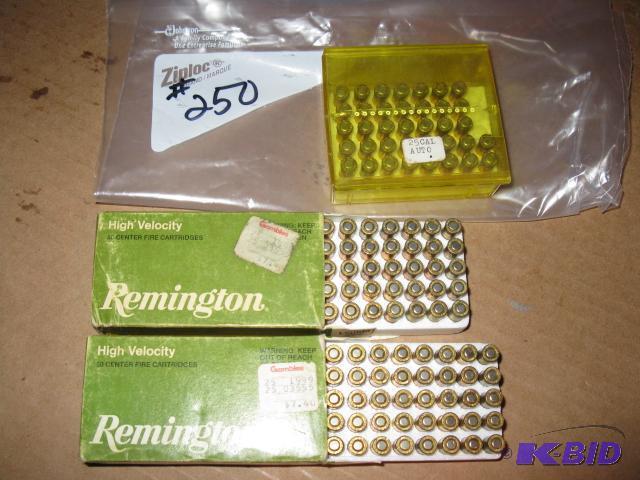 lot 250 image: Approx 135 rounds of .25 ACP...