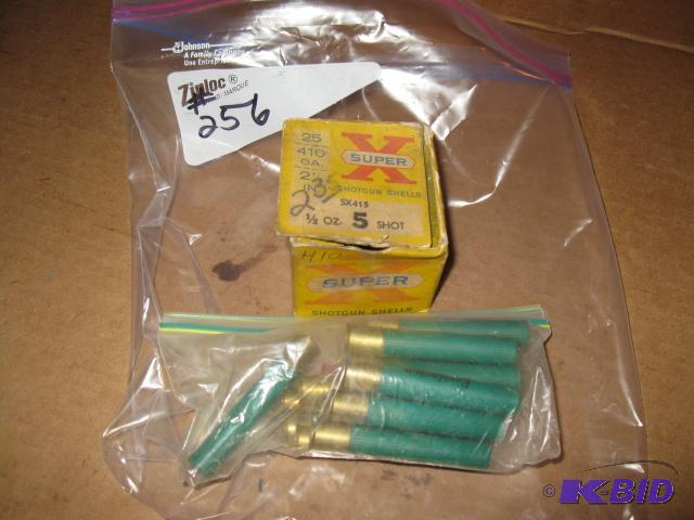 lot 256 image: Approx 25 rounds of .410 shotgun...