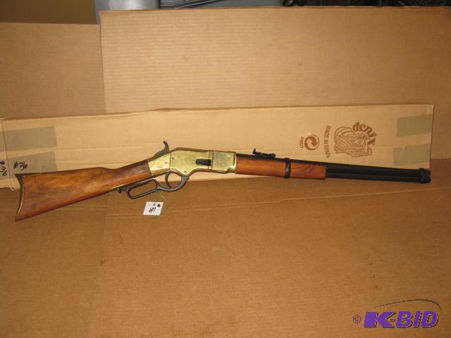 lot 36 image: M1866 Western rifle replica, heavy wood and m...