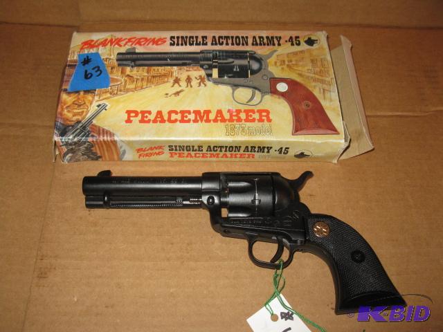 lot 63 image: Blank firing single action Army 45 with blank...