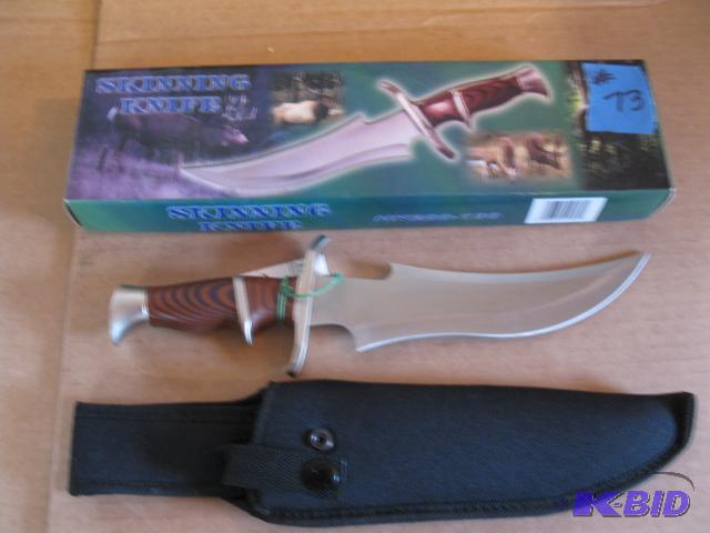 lot 73 image: Skinning knife, 13 inch stainless steel blade...