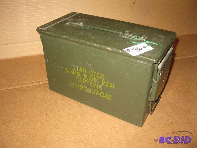 lot 86 image: Metal Ammo Box...