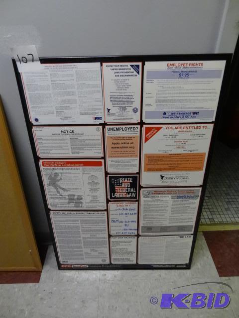 lot 107 image: 27 X 41 Poster Frame...