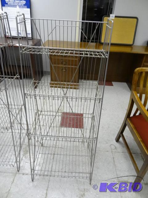 lot 133 image: Metal Fold Up Retail Display Rack. 20 X 16 X ...