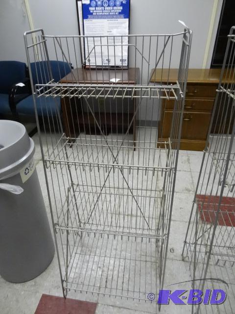 lot 134 image: Metal Fold Up Retail Display Rack. 20 X 16 X ...