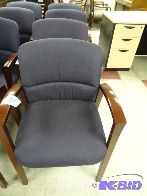 lot 136 image: 4 Matching Wood Framed Side Chairs...