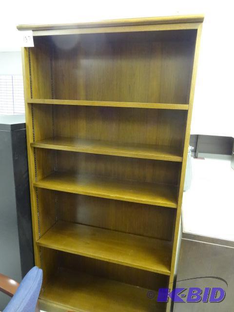 lot 137 image: 36 X 13 X 72 Wood Book Shelf...