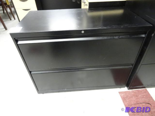 lot 144 image: 36 " Metal 2 Drawer Lateral File...