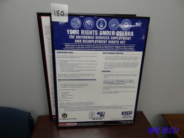 lot 150 image: 2 Poster Frames 19 X 25...
