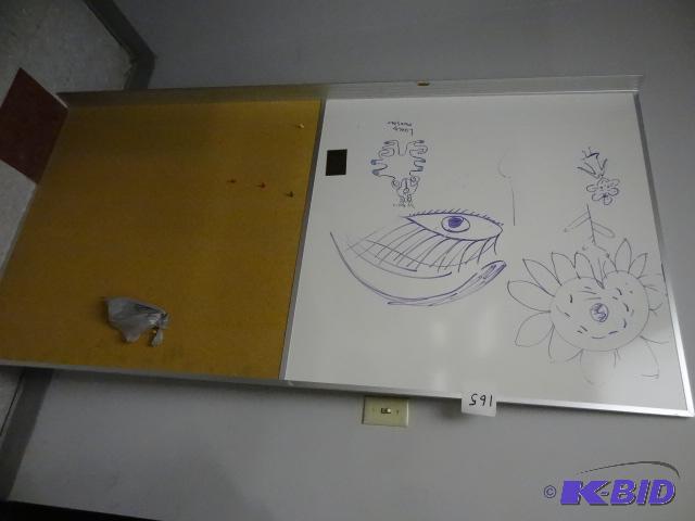 lot 165 image: 72 X 36 White Board Cork Board...