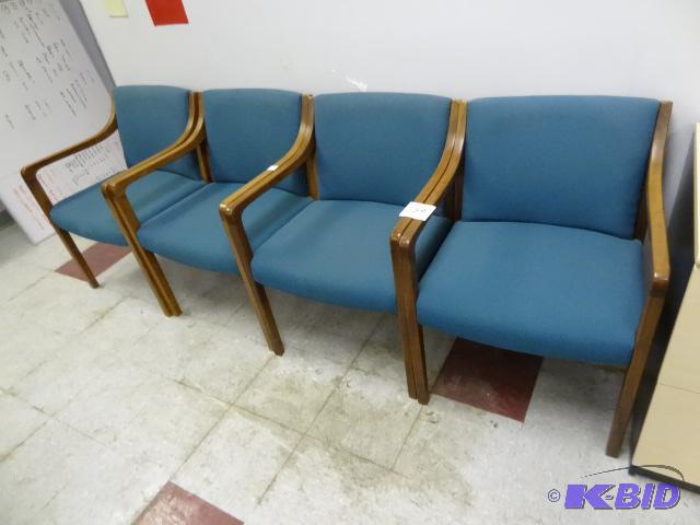 lot 169 image: 4 Matching Wood Framed Side Chairs...