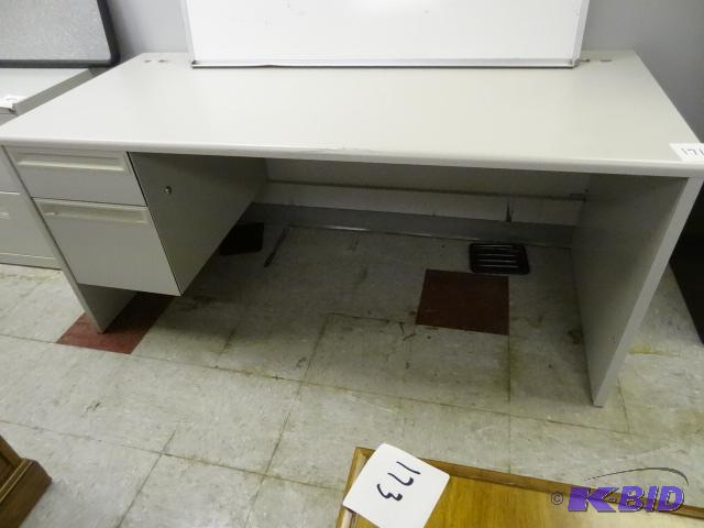 lot 171 image: Metal Framed Desk with Laminate Top 66 X 30 X...