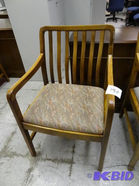 lot 180 image: Wood Framed Side Chair...