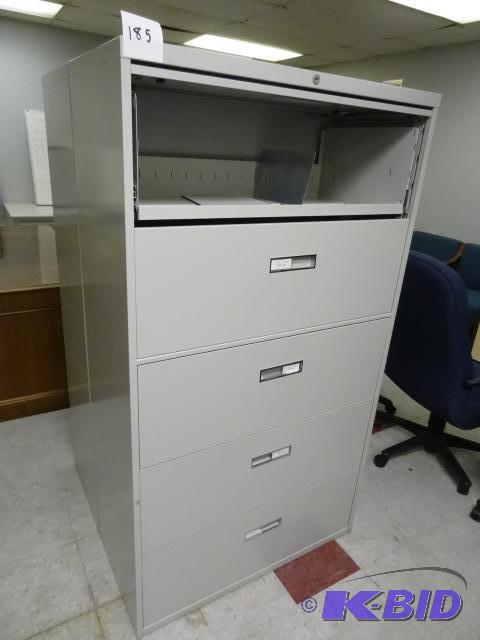 lot 185 image: 36" Metal 5 Drawer Lateral File...