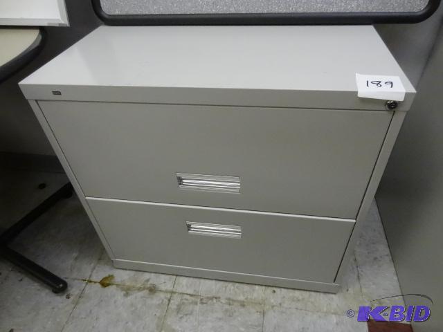 lot 189 image: 30" Metal 2 Drawer Lateral File...