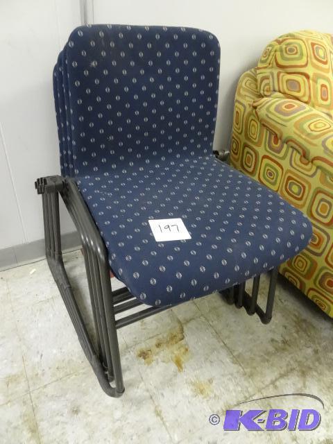 lot 197 image: 4 Metal Framed Stack Chairs...