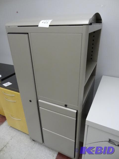 lot 202 image: Personal Cabinet. 2 File Drawers. 1 Coat Door...