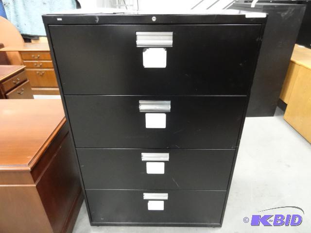 lot 217 image: 36" Metal 4 Drawer Lateral File...