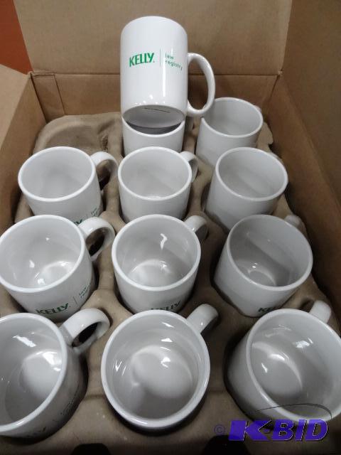lot 223 image: Box of Coffee Mugs. New. Pre Printed Qty 36...