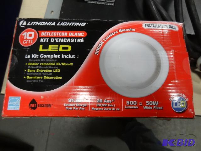 lot 261 image: Lithonia Lighting 4" Recessed Kit LED...
