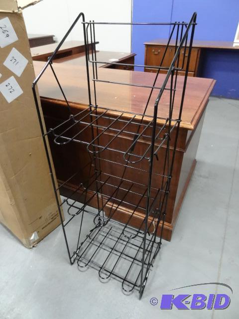 lot 268 image: Metal Fold Up Magazine Stand 16 X 12 X 44 New...