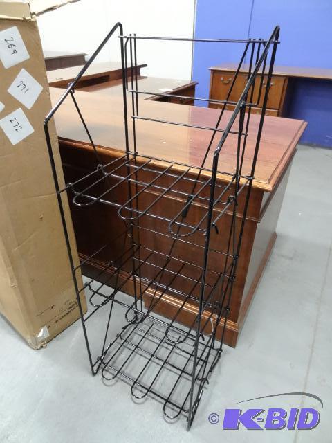 lot 269 image: Metal Fold Up Magazine Stand 16 X 12 X 44 New...