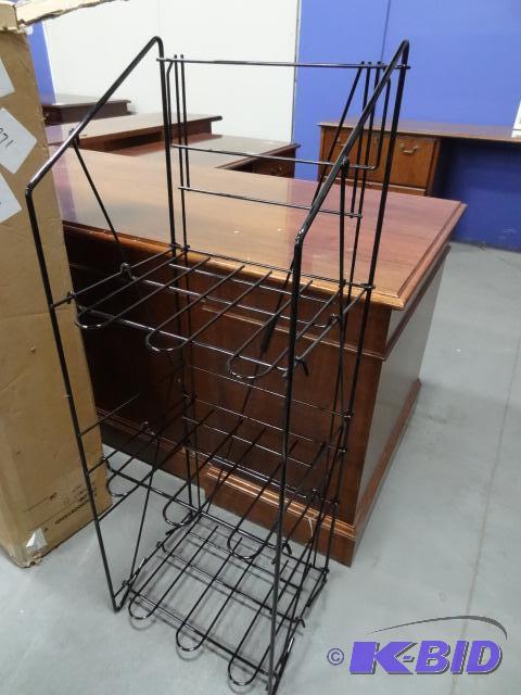 lot 271 image: Metal Fold Up Magazine Stand 16 X 12 X 44 New...