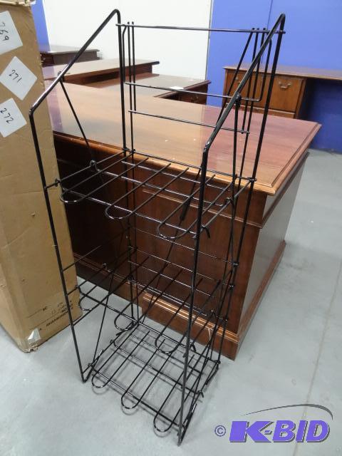 lot 272 image: Metal Fold Up Magazine Stand 16 X 12 X 44 New...