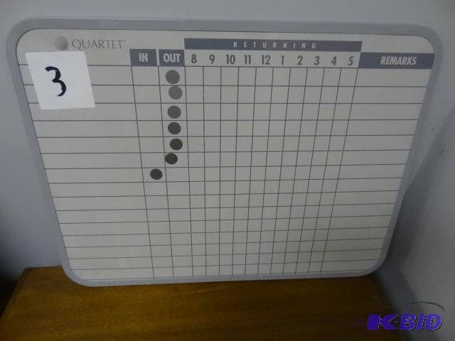 lot 3 image: 24 X 18 Quartet In Out White Board...