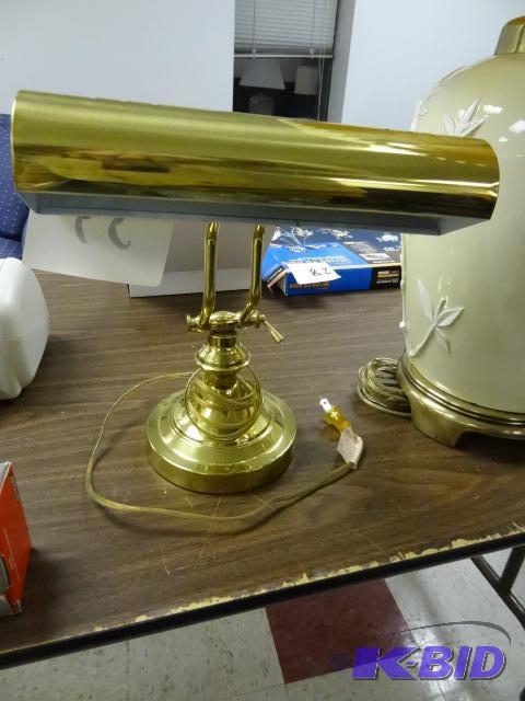 lot 33 image: Brass Desk Lamp...
