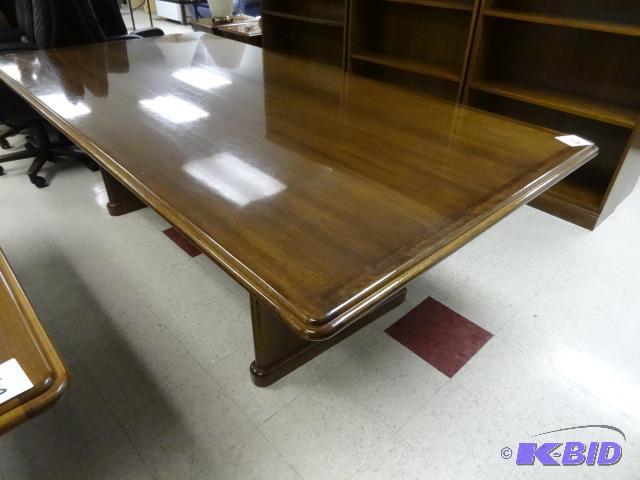 lot 44 image: Wood Conference Table. Very Nice Shape 96 X 4...