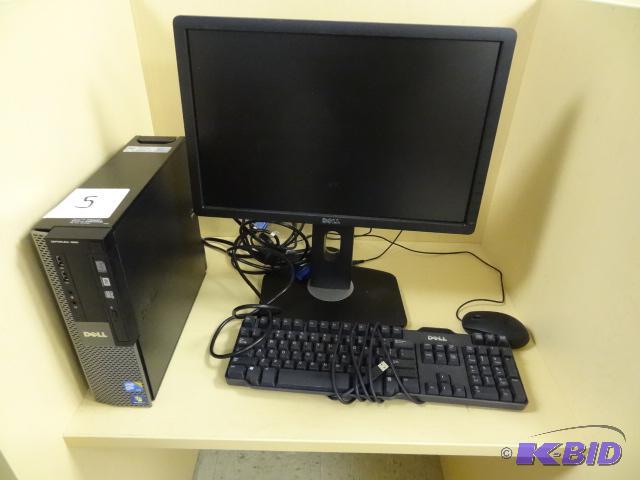 lot 5 image: Dell Optiplex 980 Desk Computer. Dell 19"...