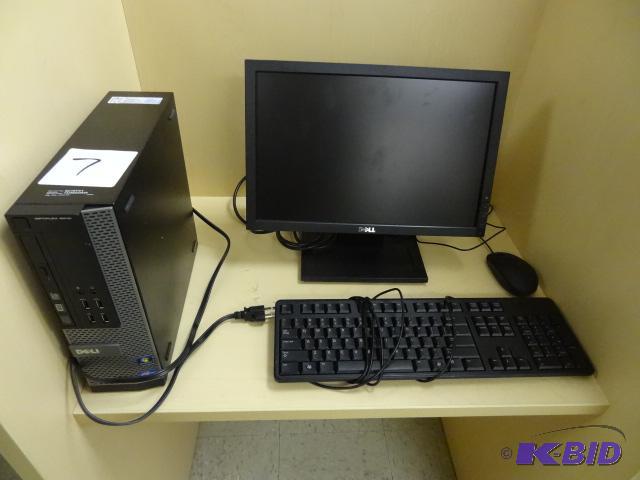 lot 7 image: Dell Optiplex 9010 Desk Computer. Dell 17&quo...